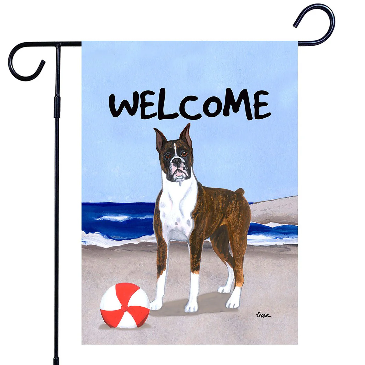 Boxer Lying Garden Flag - Image 2