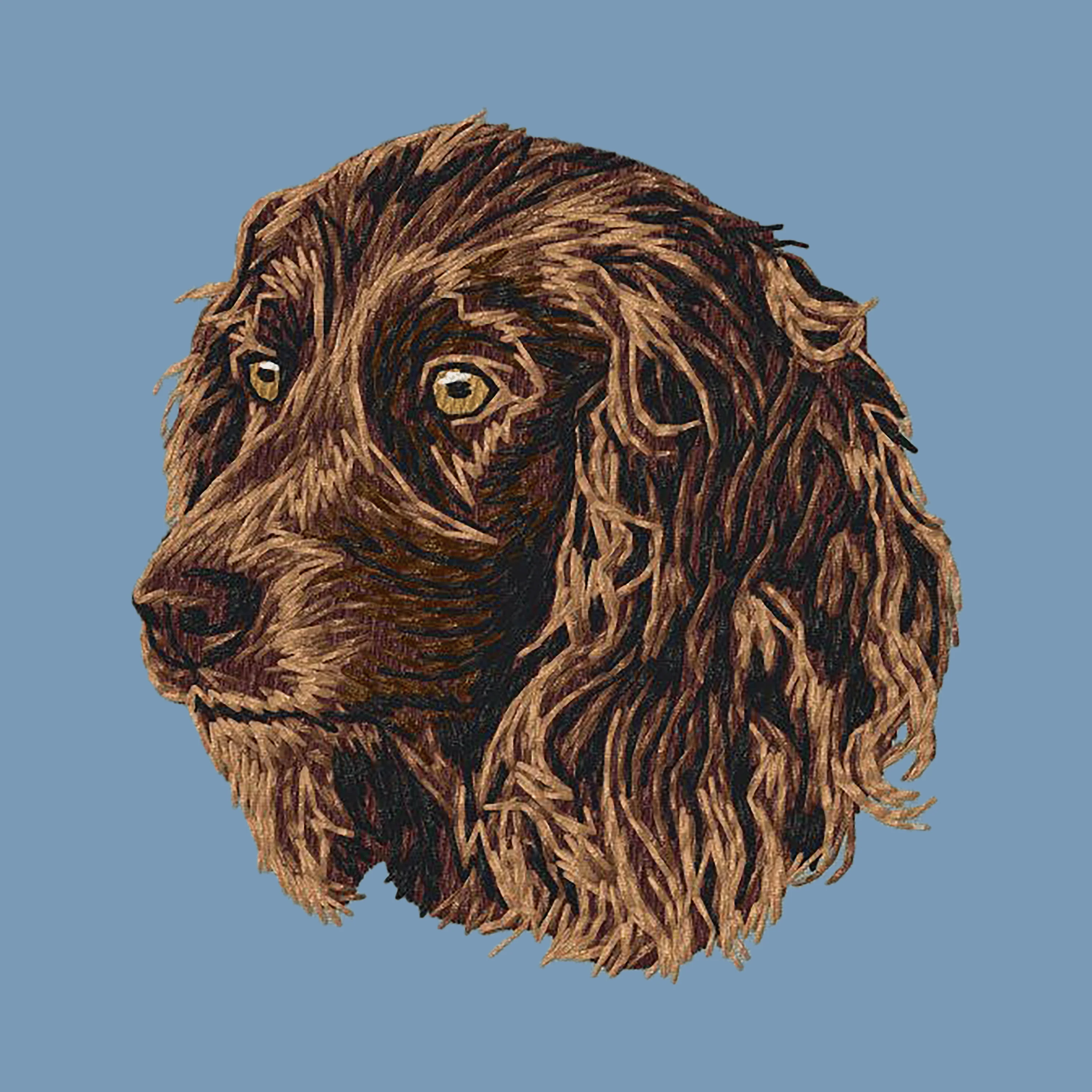 Boykin Spaniel Embroidered Men's Denim Shirt - Image 2