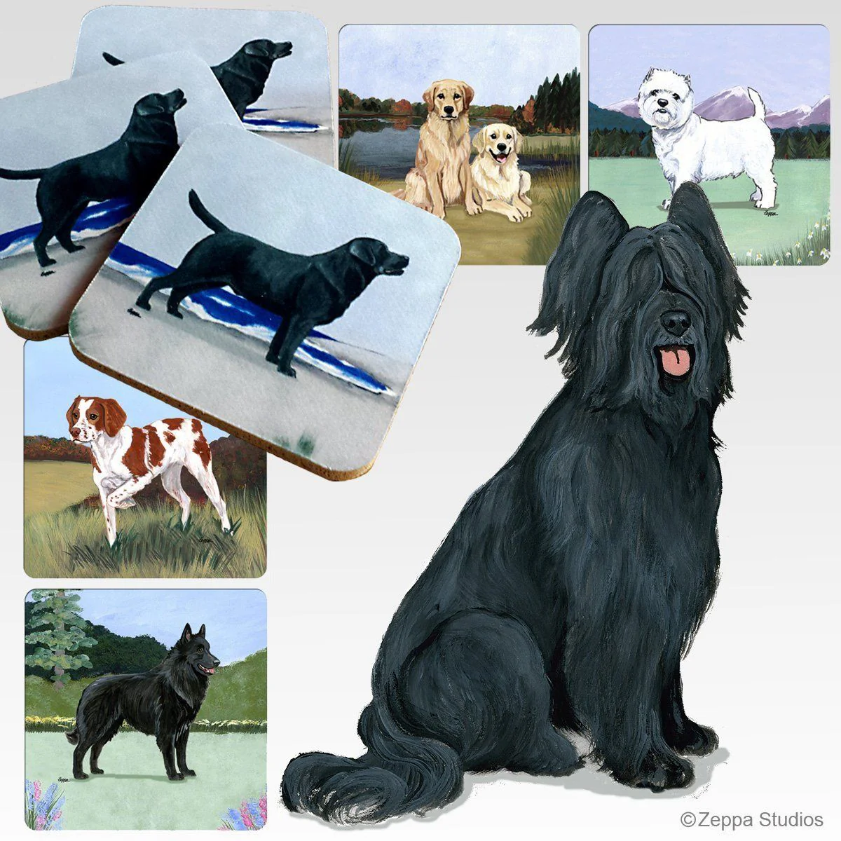 Briard Scenic Square Coaster - Image 2
