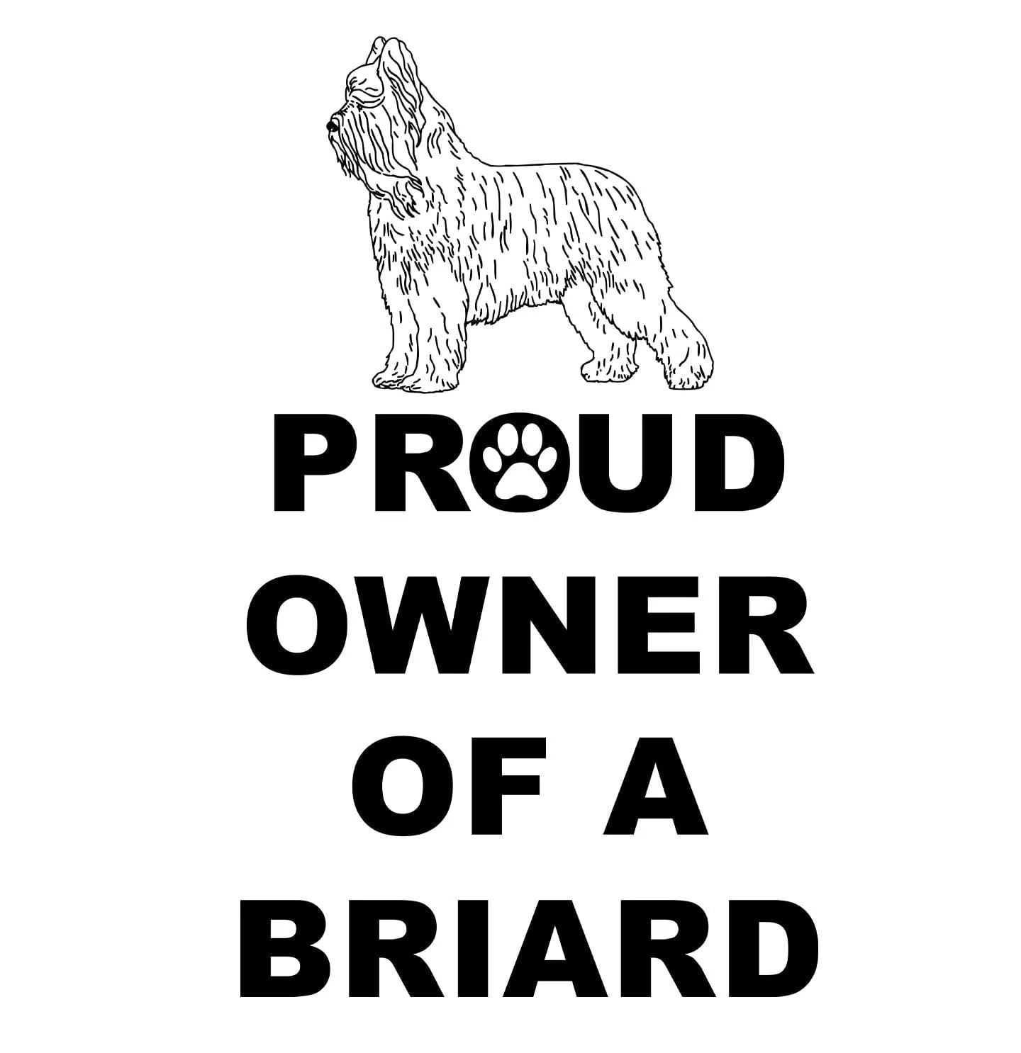 Briard Proud Owner - Women's V-Neck T-Shirt - Image 2
