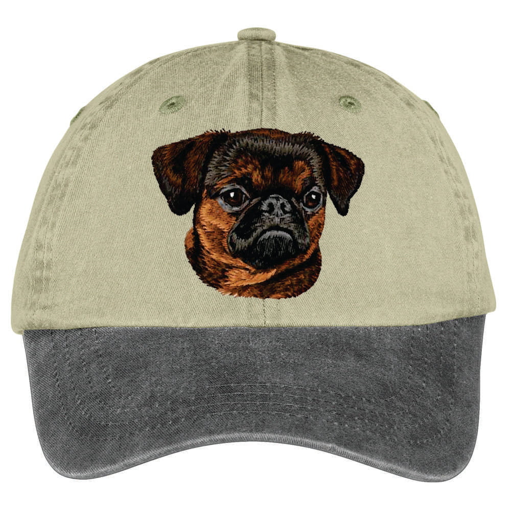 Brussels Griffon Embroidered Two Tone Baseball Cap - Image 2