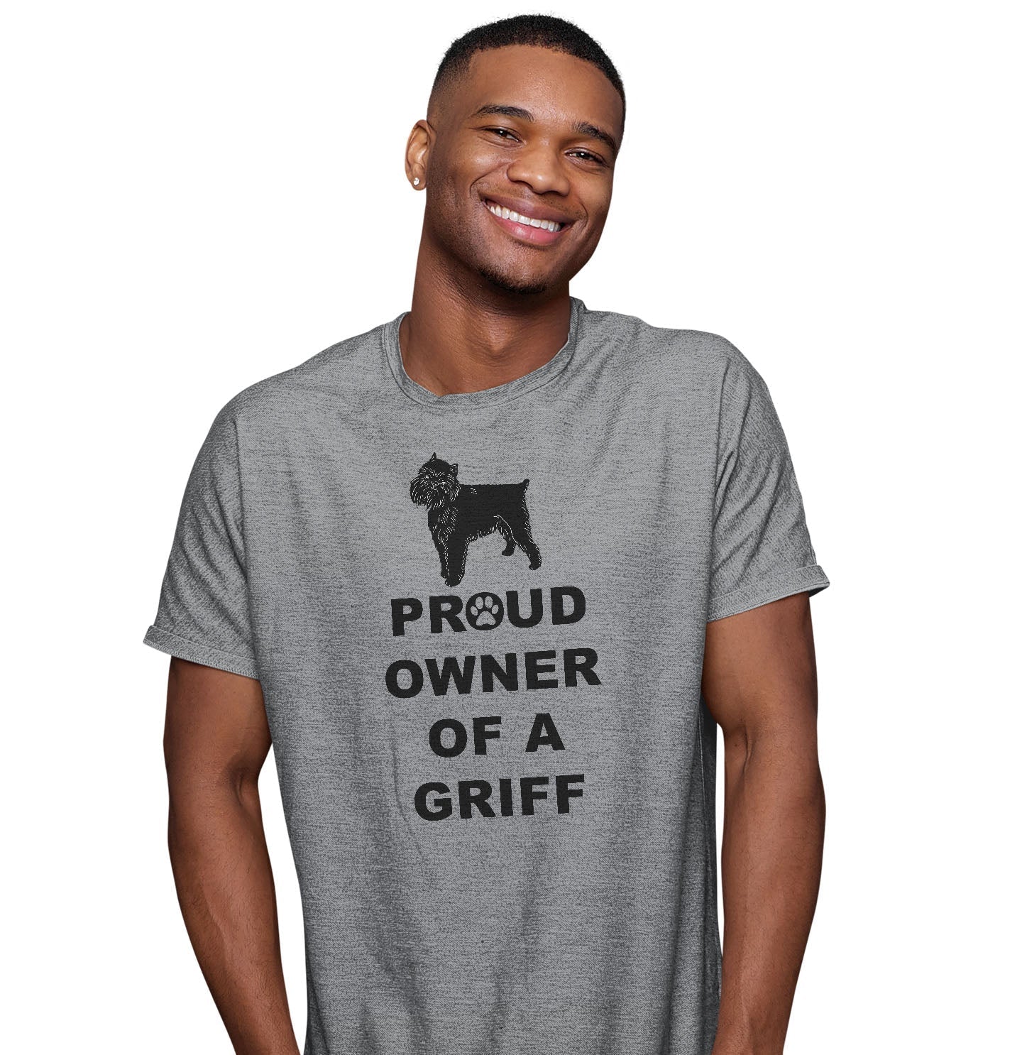 Brussels Griffon Proud Owner - Adult Unisex T-Shirt - Image 3