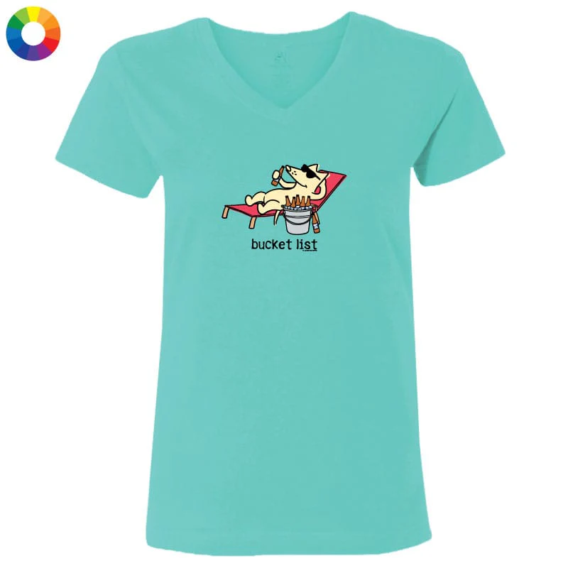 Bucket List  - Ladies T-Shirt V-Neck