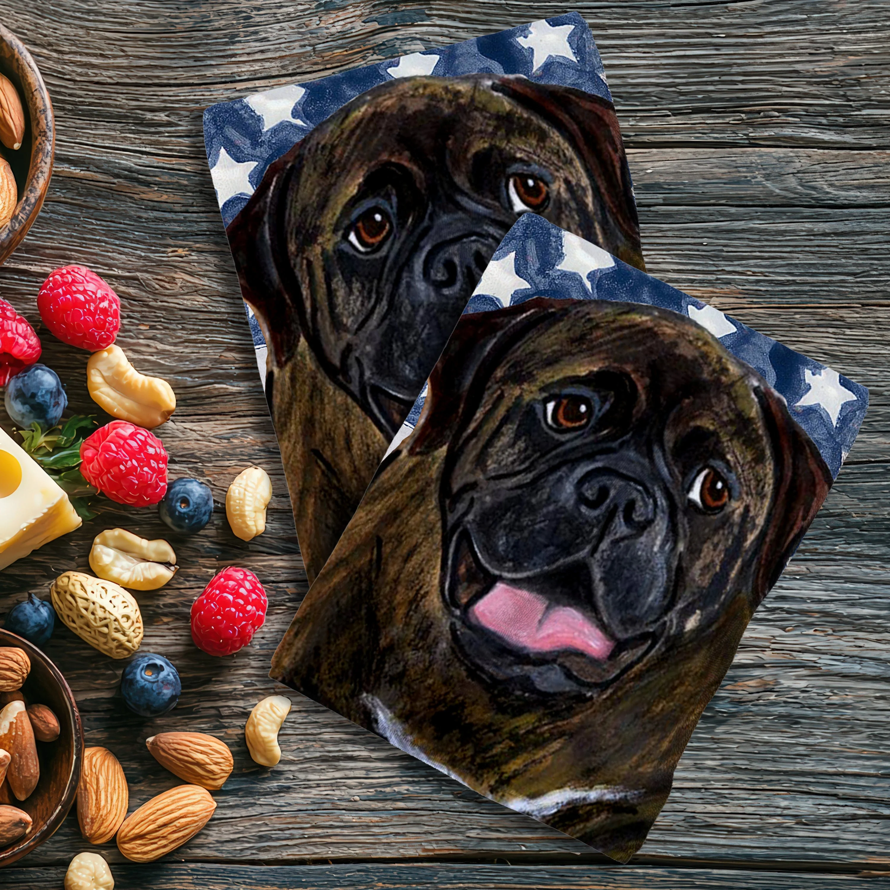 Bullmastiff Americana Kitchen Towel Set