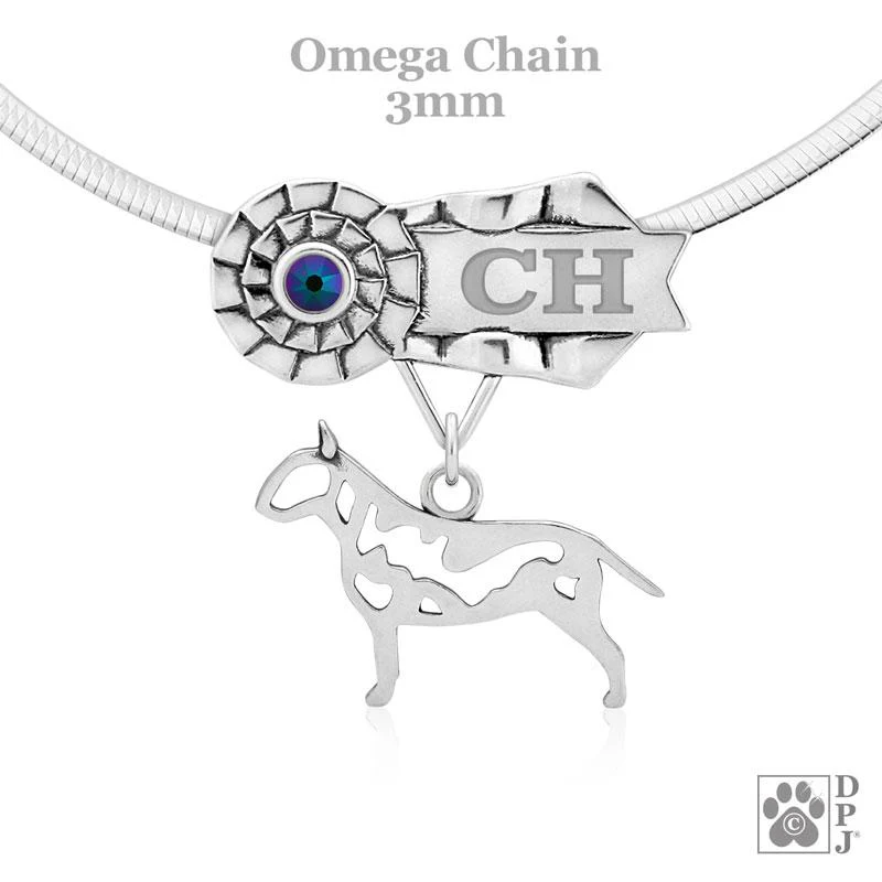 Bull Terrier, Body, Engravable Ribbon Charm Holder