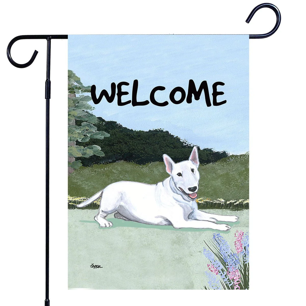 Bull Terrier Garden Flag