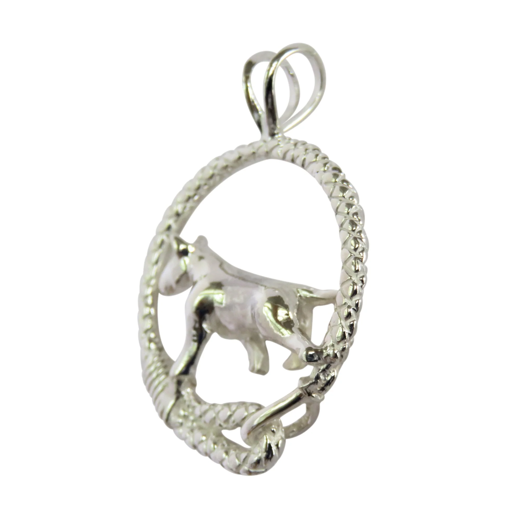 Bull Terrier in Sterling Silver Leash Pendant - Image 2