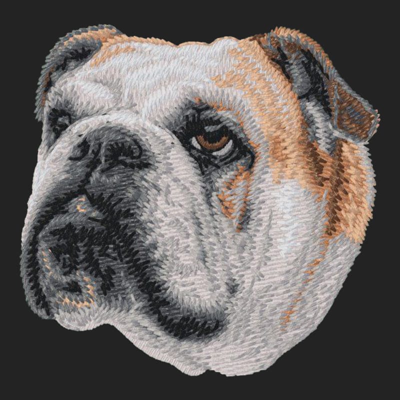 Bulldog Embroidered Sweatshirt Hoodie - Image 2