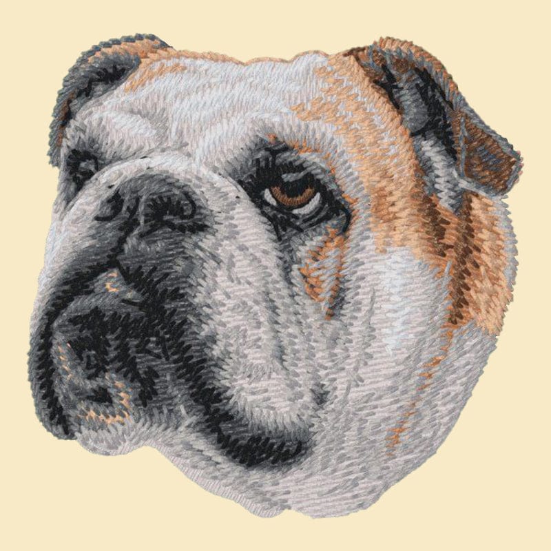 Bulldog Embroidered Tote - Image 4