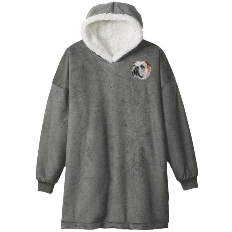 Bulldog Embroidered Wearable Blanket - Image 3