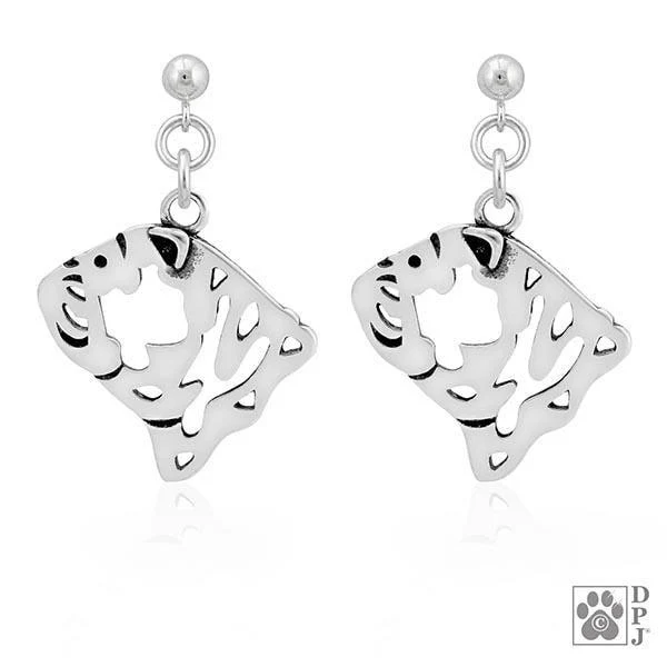Bulldog, Head, Earring - Image 2