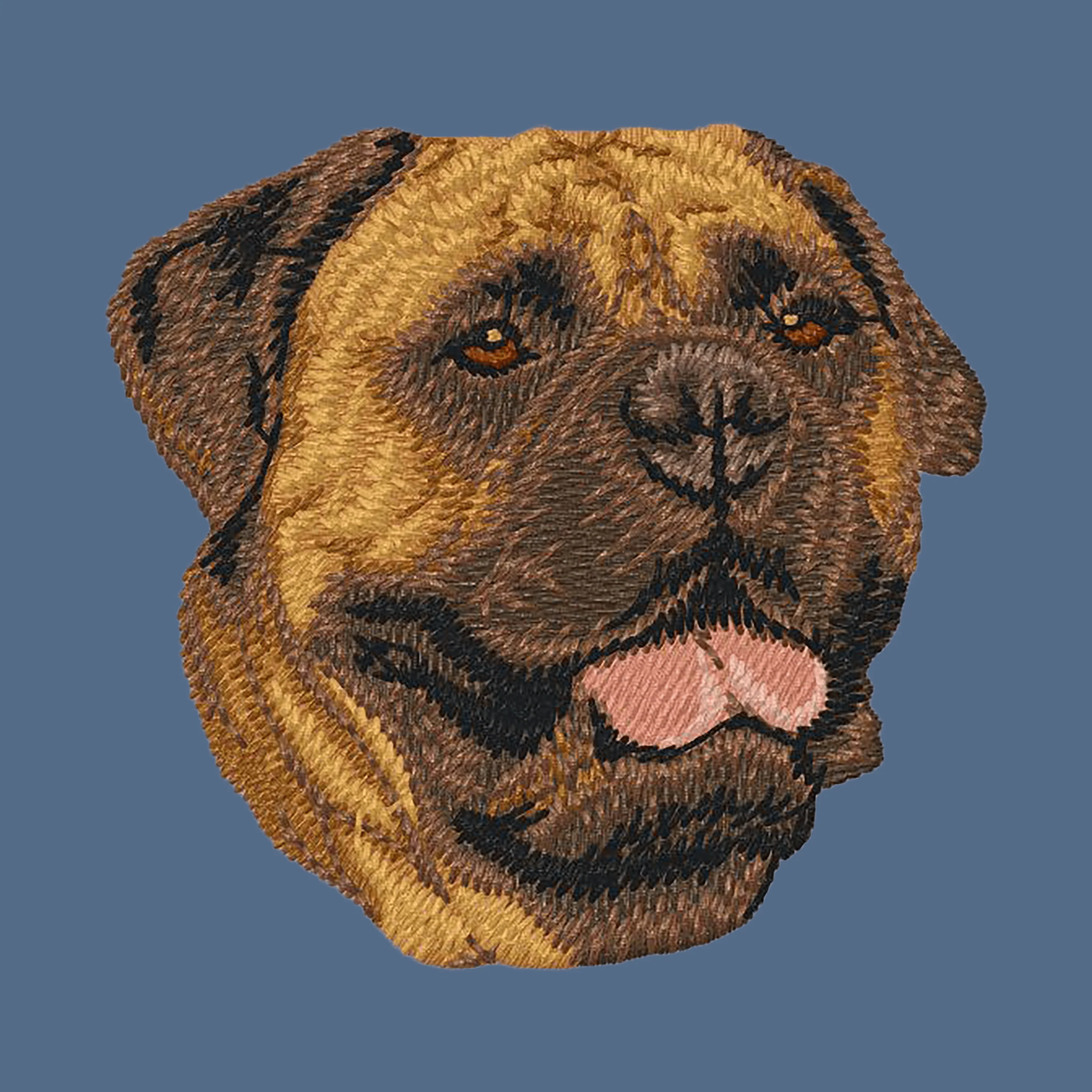 Bullmastiff Embroidered Women's Denim Shirt - Image 2