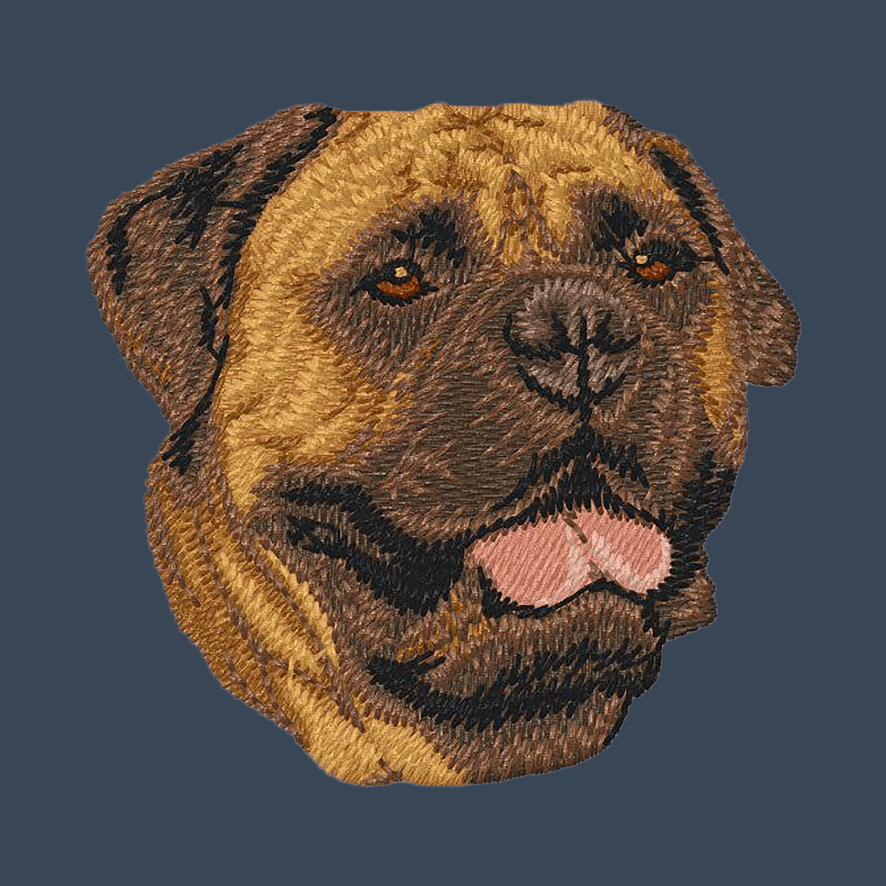 Bullmastiff Embroidered Women's Denim Shirt - Image 4