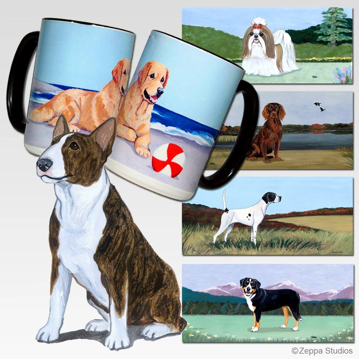 Bull Terrier Scenic Mug - Image 2