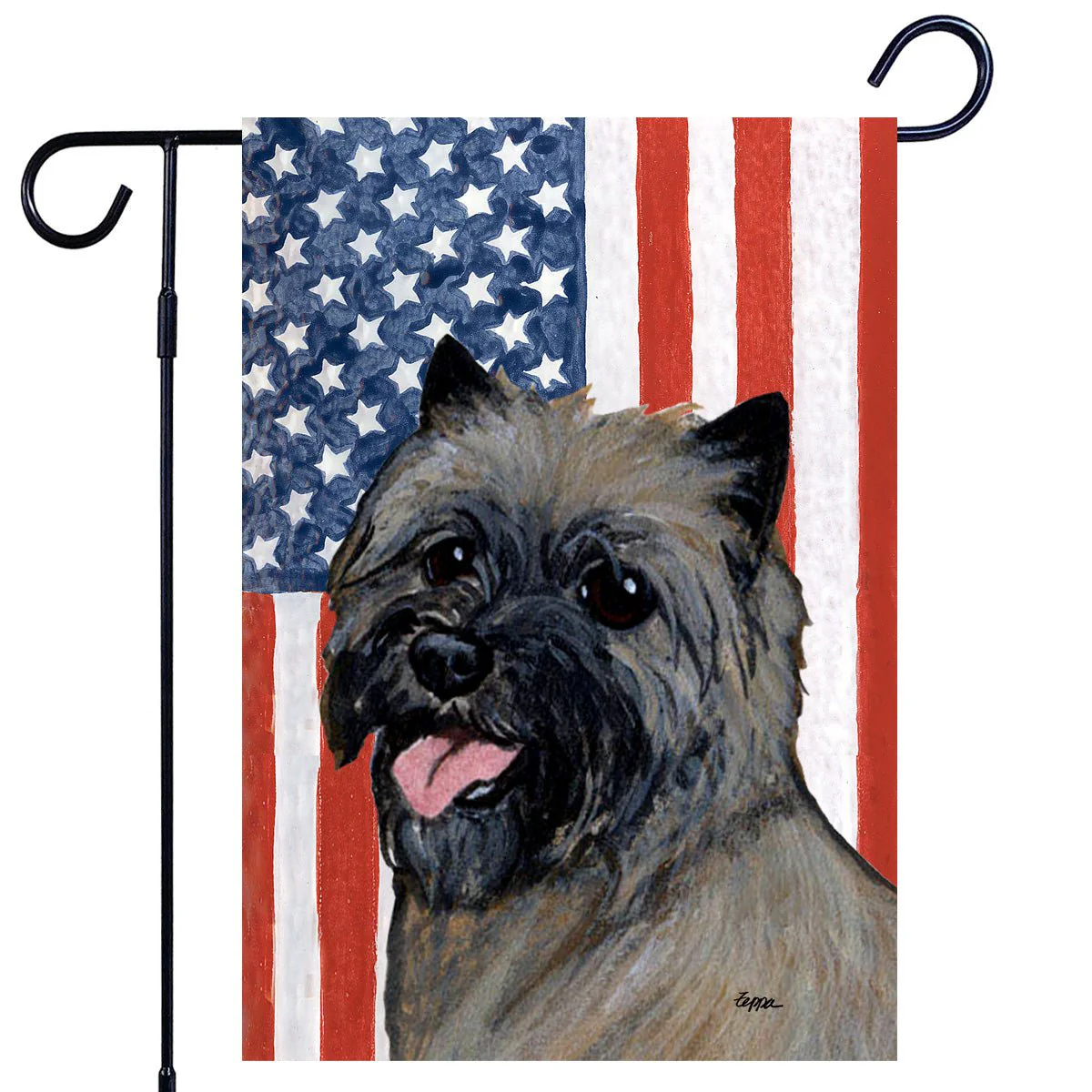 Cairn Terrier Americana Garden Flag - Image 2