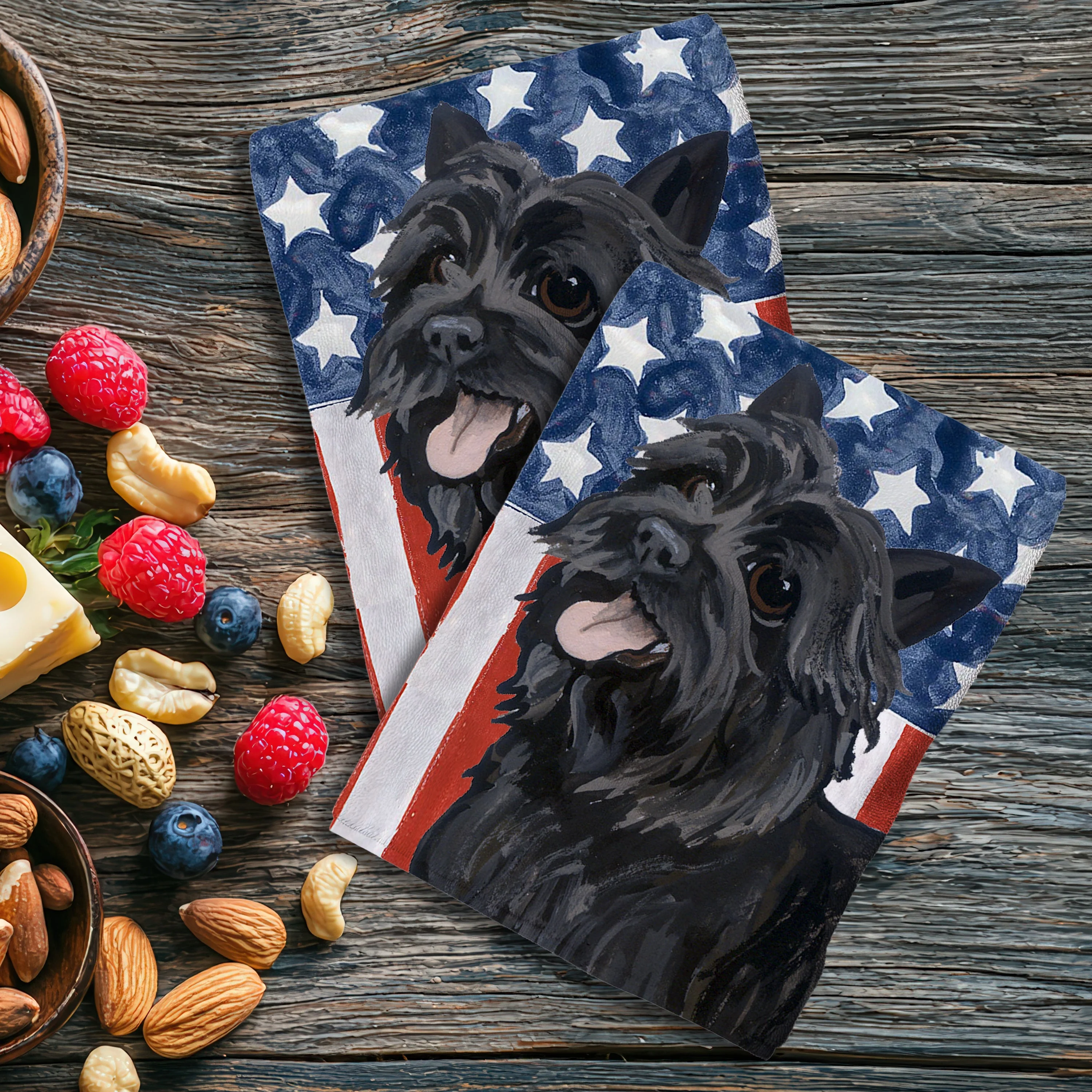 Cairn Terrier Americana Kitchen Towel Set - Image 2