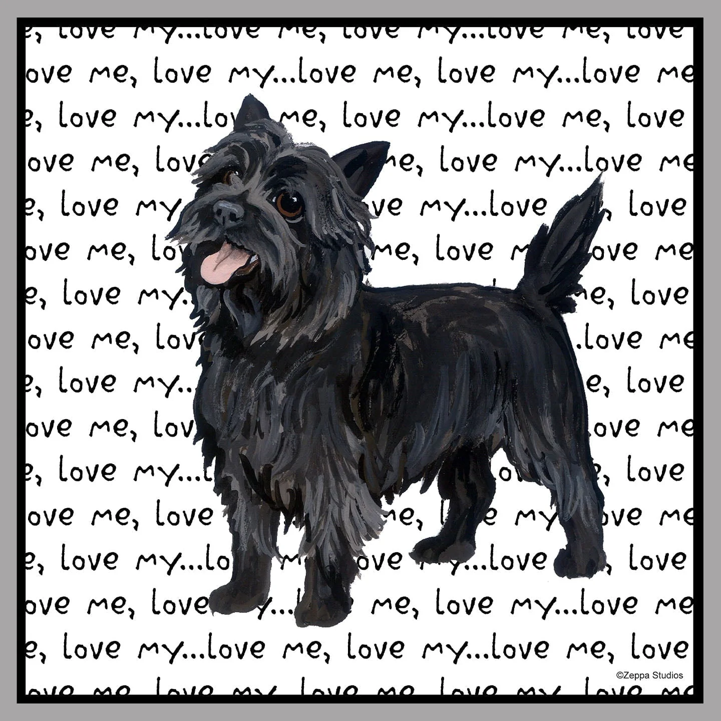 Cairn Terrier Love Text - Women's V-Neck T-Shirt - Image 2