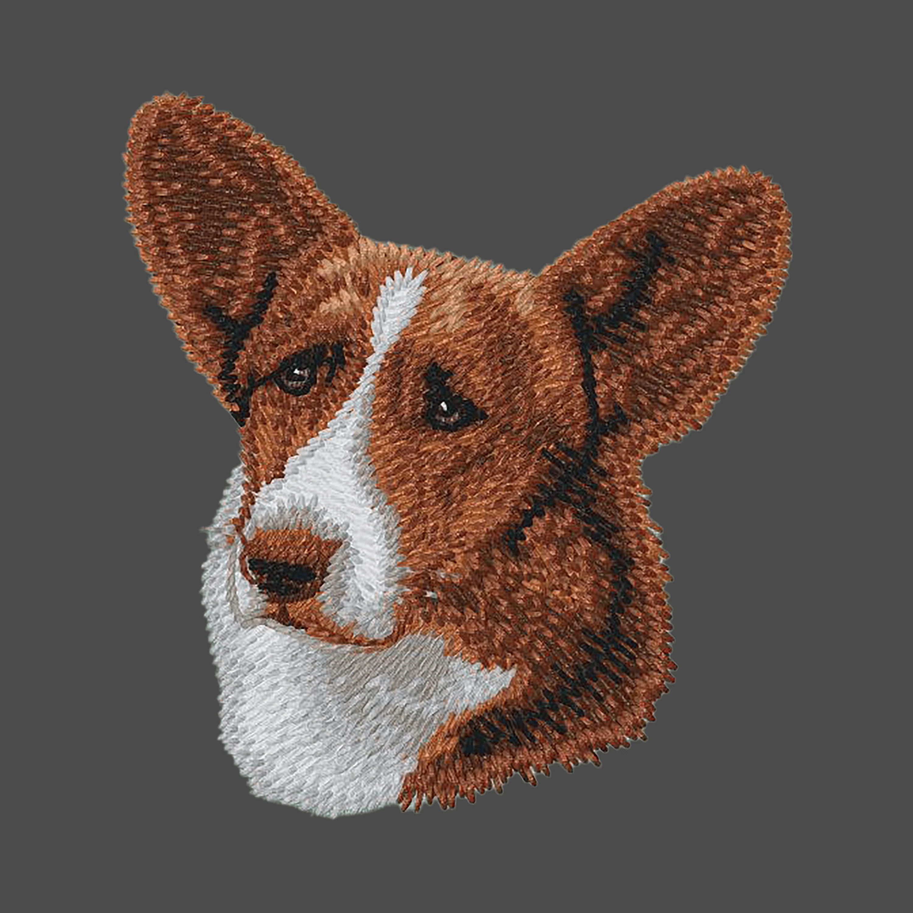 Cardigan Welsh Corgi Embroidered Men's Fleece Jacket - Image 2