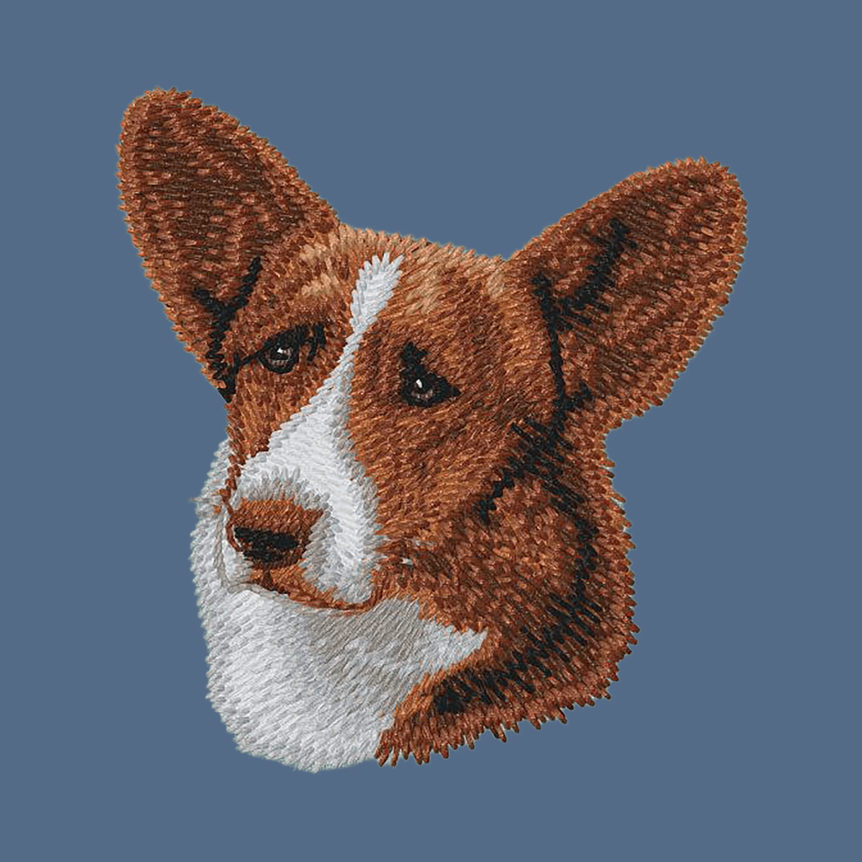 Cardigan Welsh Corgi Embroidered Women's Denim Shirt - Image 2