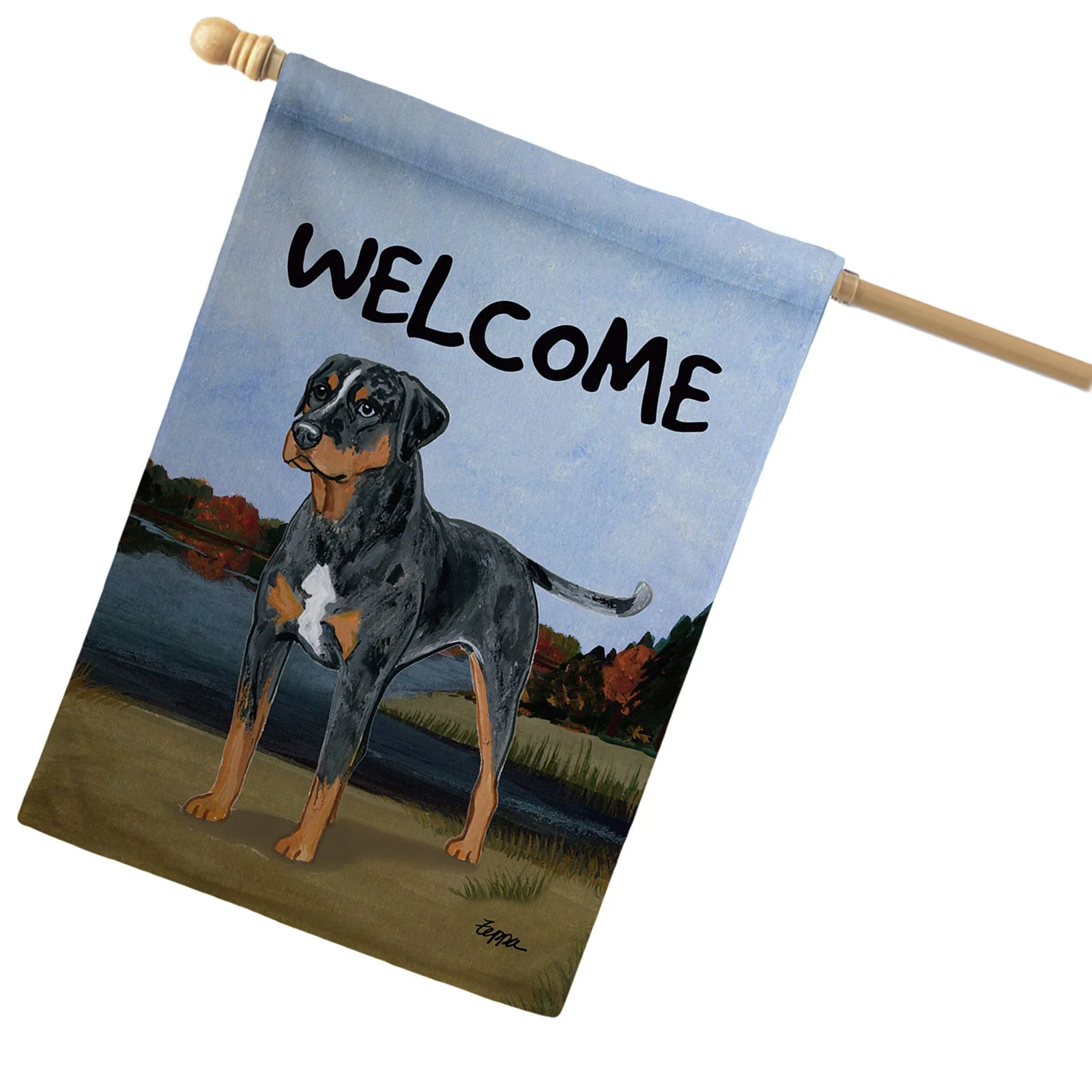 Catahoula Hound House Flag