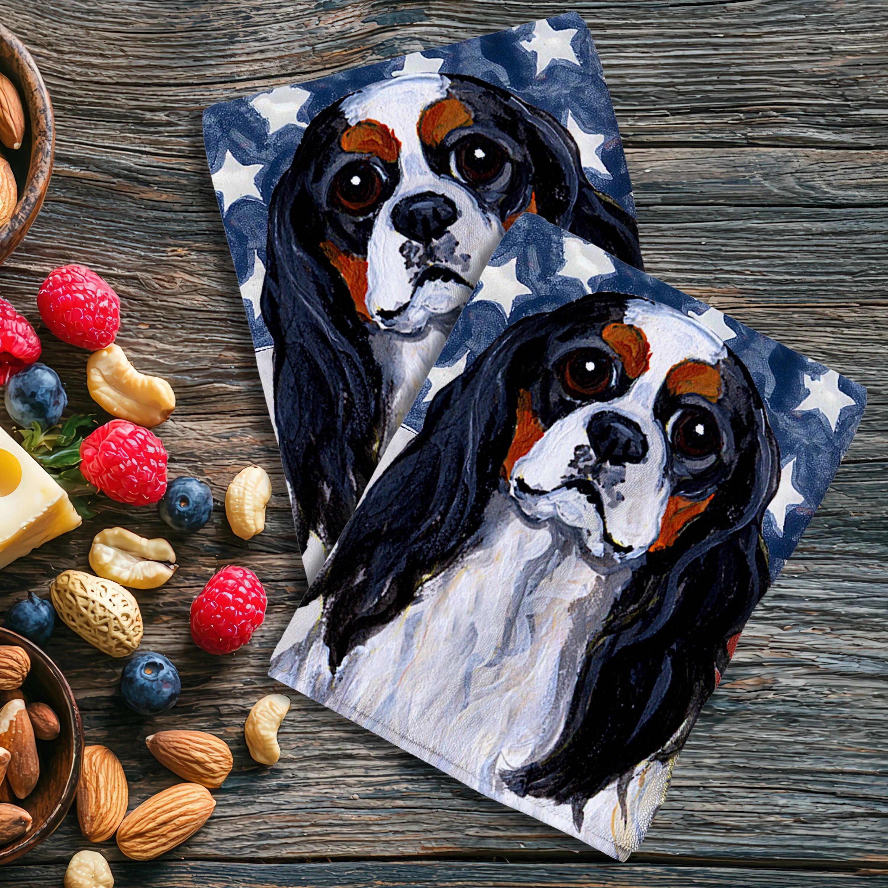 Cavalier King Charles Spaniel Americana Kitchen Towel Set - Image 4
