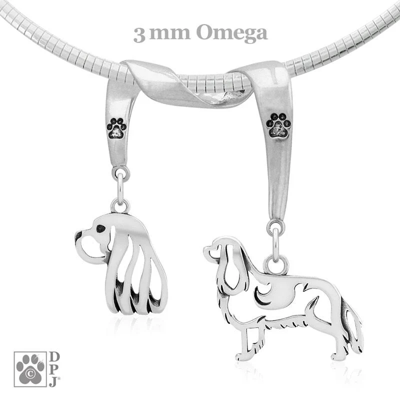 Cavalier King Charles Spaniel, Charm Holder, Necklace