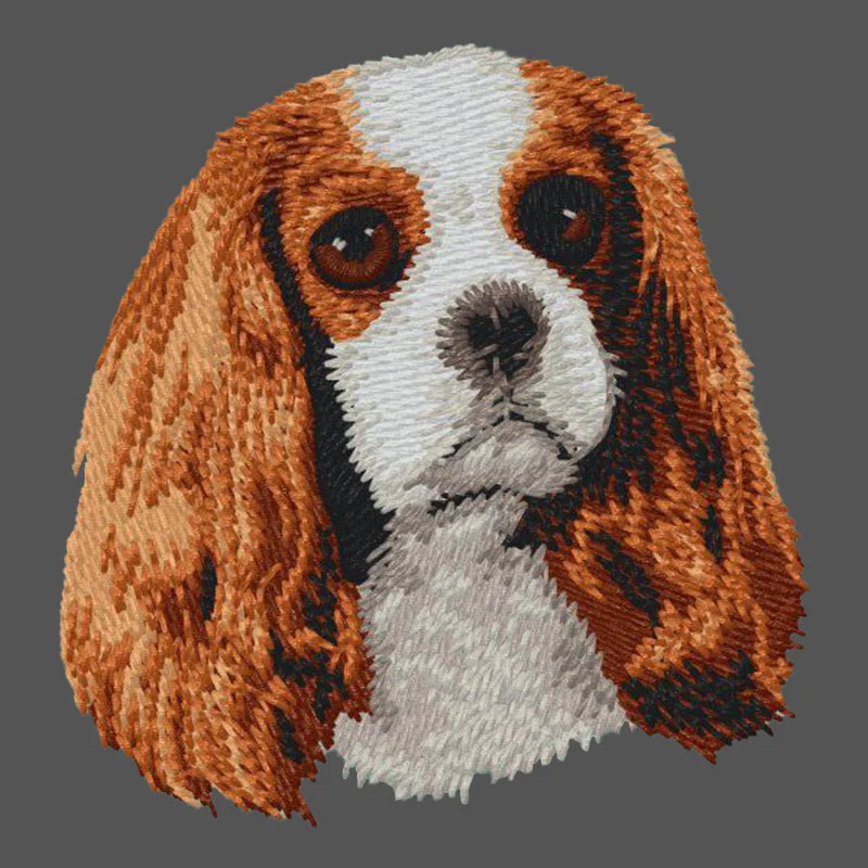 Cavalier King Charles Spaniel Embroidered Men's Fleece Jacket - Image 4