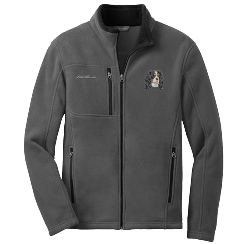 Cavalier King Charles Spaniel Embroidered Men's Fleece Jacket - Image 7