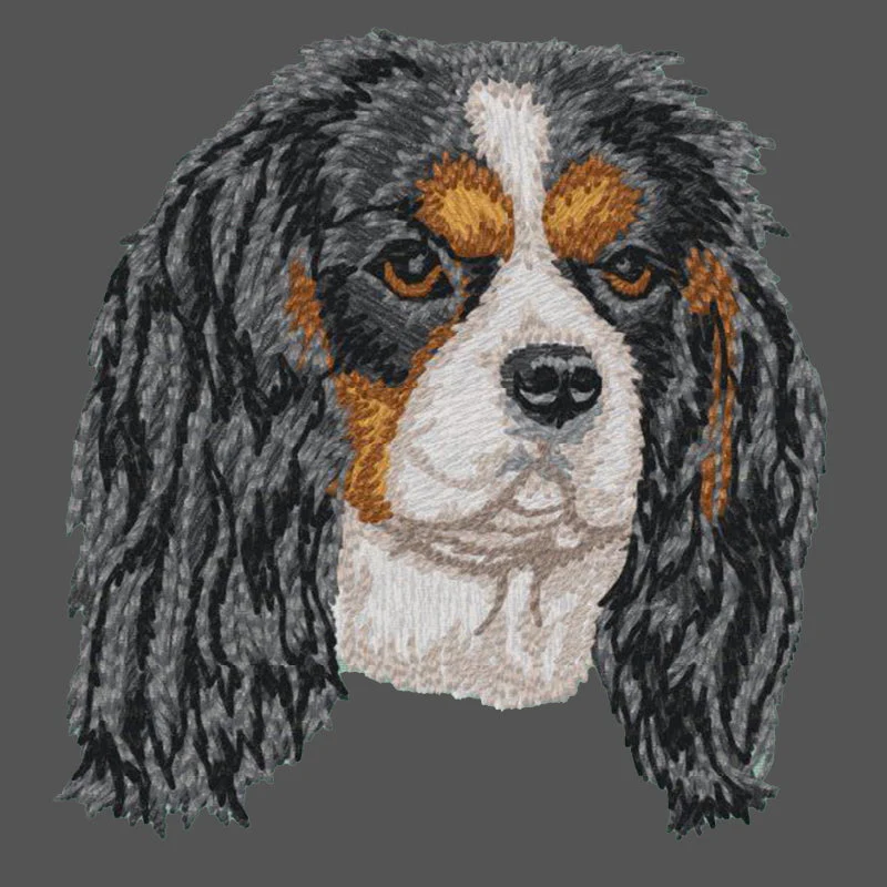 Cavalier King Charles Spaniel Embroidered Men's Fleece Jacket - Image 8