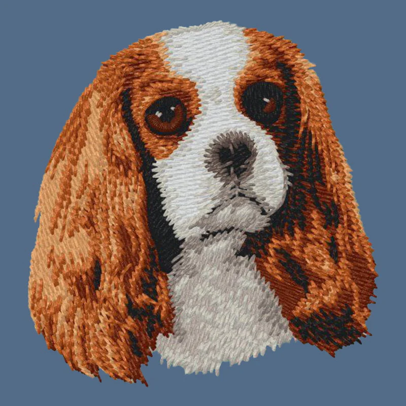 Cavalier King Charles Spaniel Embroidered Women's Denim Shirt - Image 6