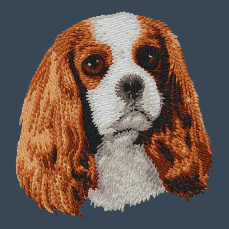 Cavalier King Charles Spaniel Embroidered Women's Denim Shirt - Image 8