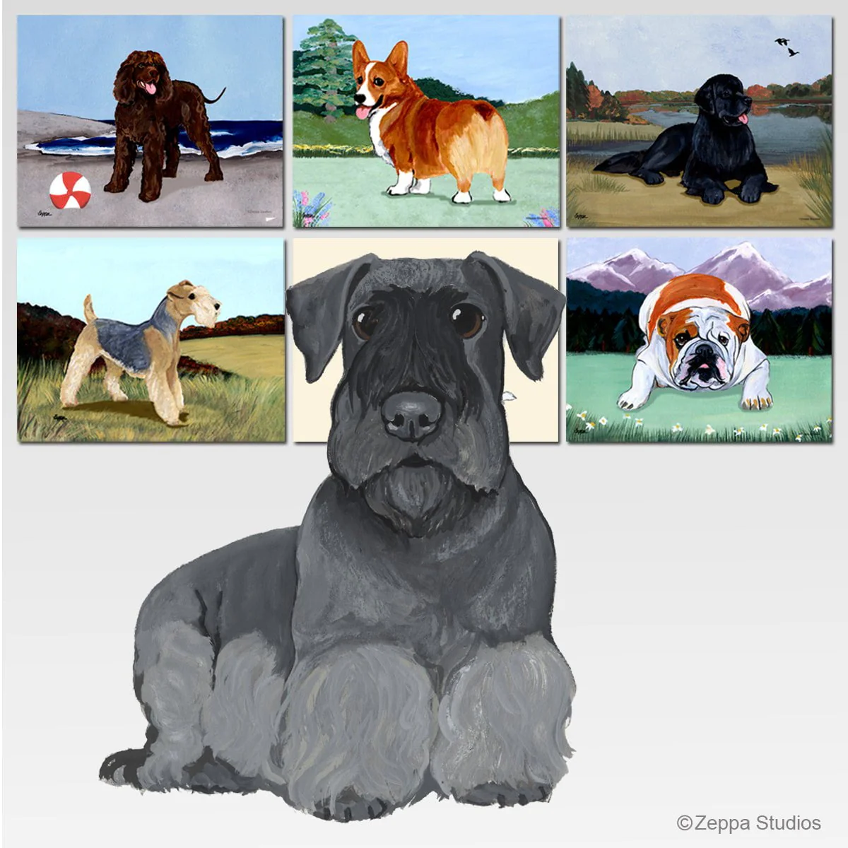 Cesky Terrier Scenic Cutting Board