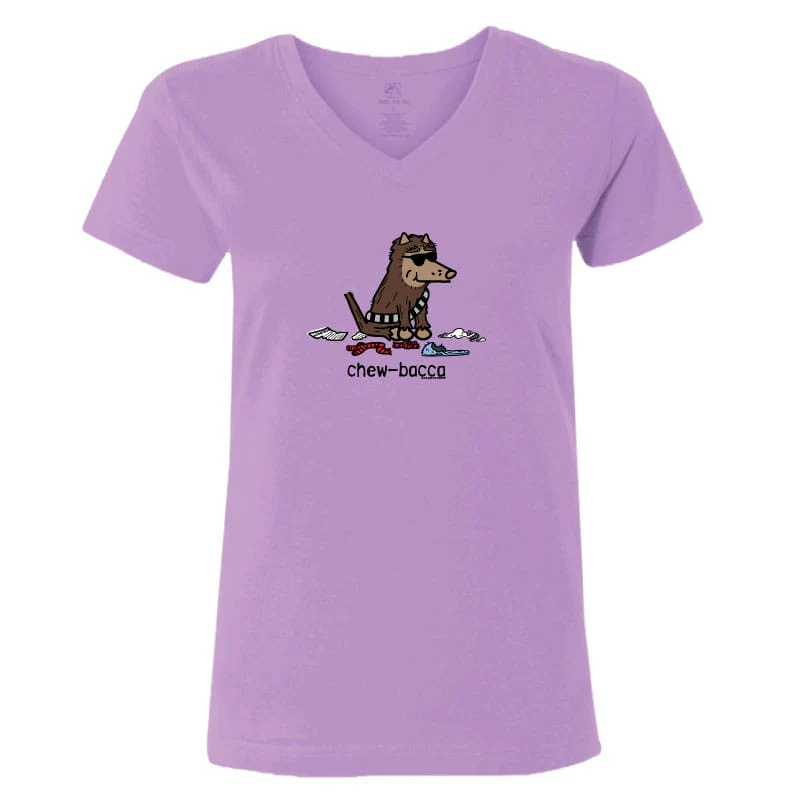 Chew Bacca - Ladies T-Shirt V-Neck - Image 3