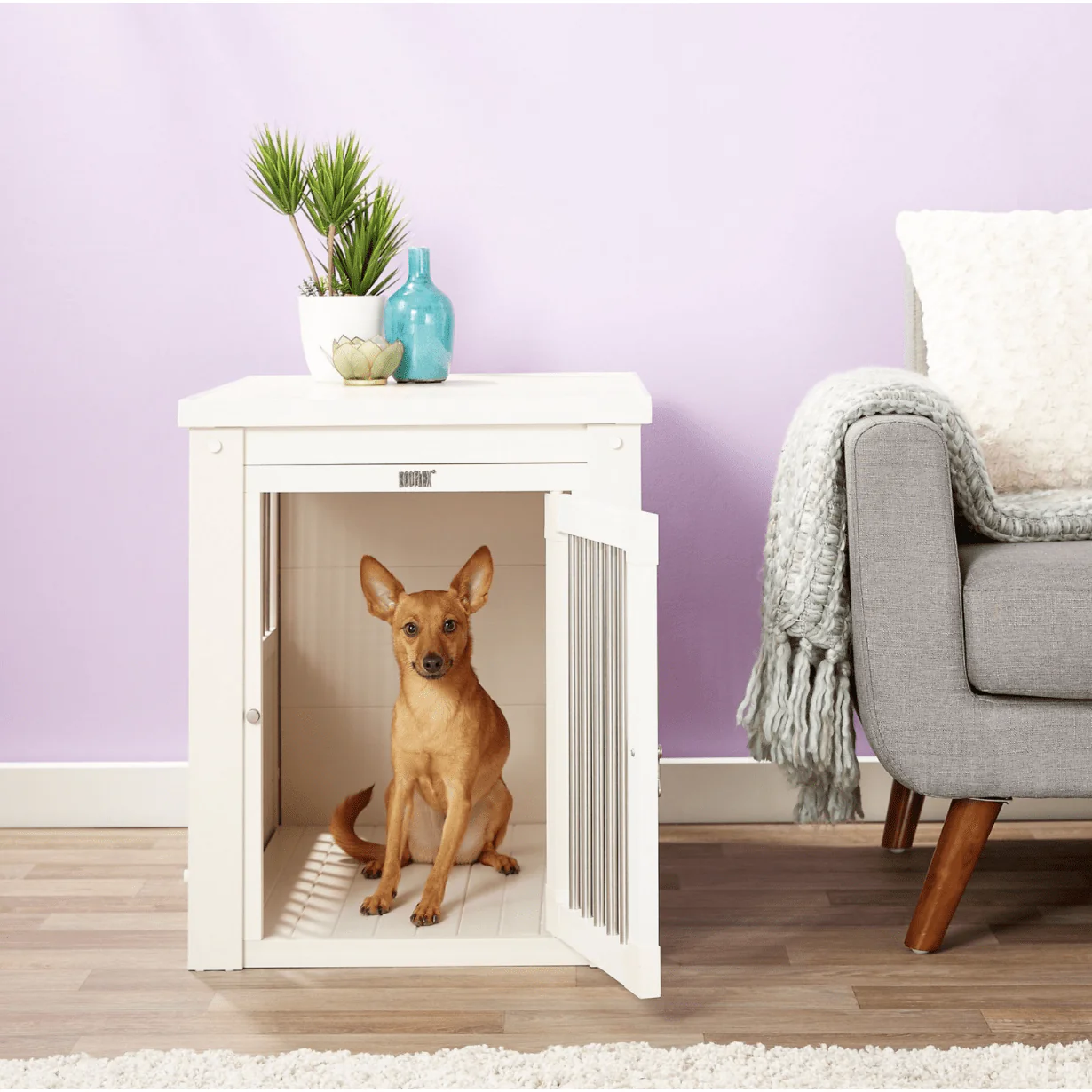 New Age Pet ecoFLEX Single Door Furniture Style Dog Crate & End Table - Image 3