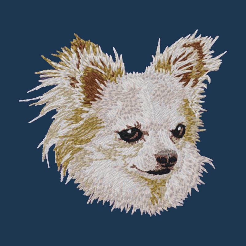Chihuahua Embroidered Men's Denim Shirt - Image 6