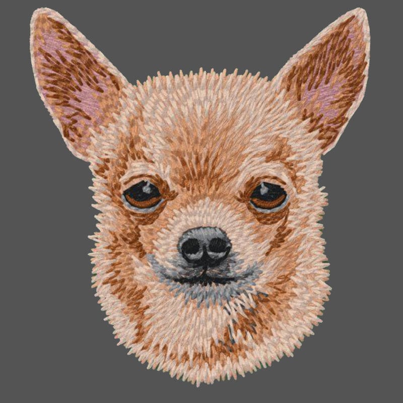 Chihuahua Embroidered Men's Fleece Jacket - Image 2
