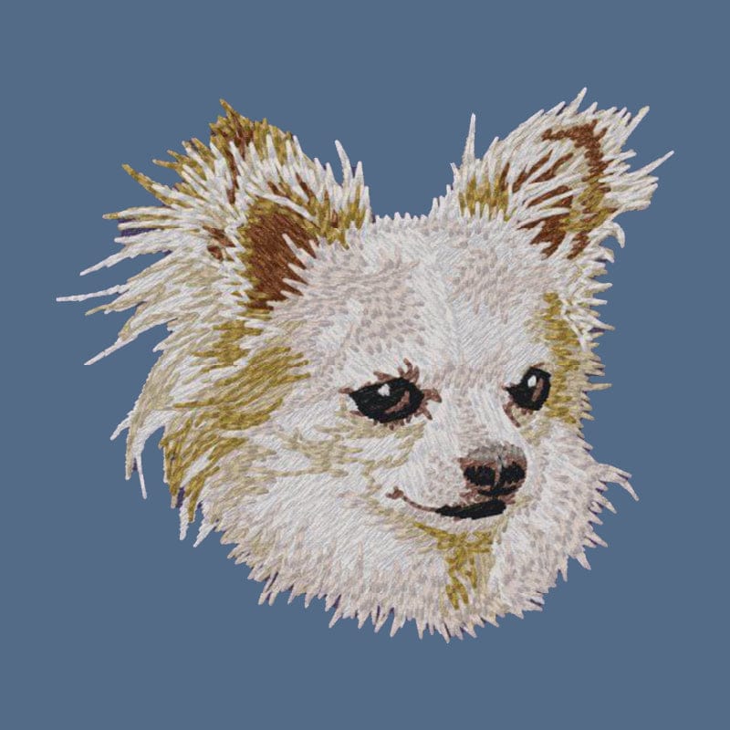 Chihuahua Embroidered Women's Denim Shirt - Image 2