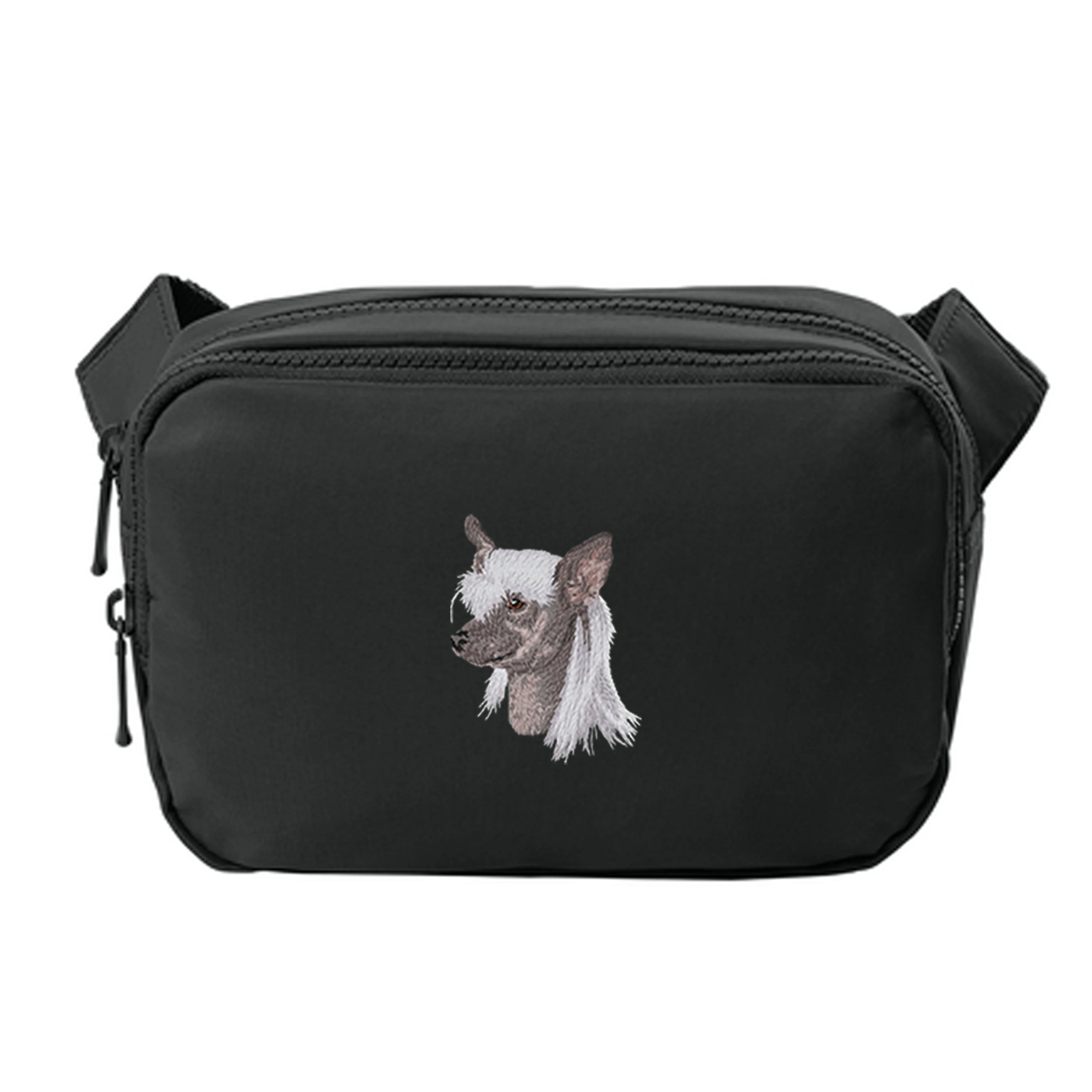 Chinese Crested Embroidered Crossbody Bag
