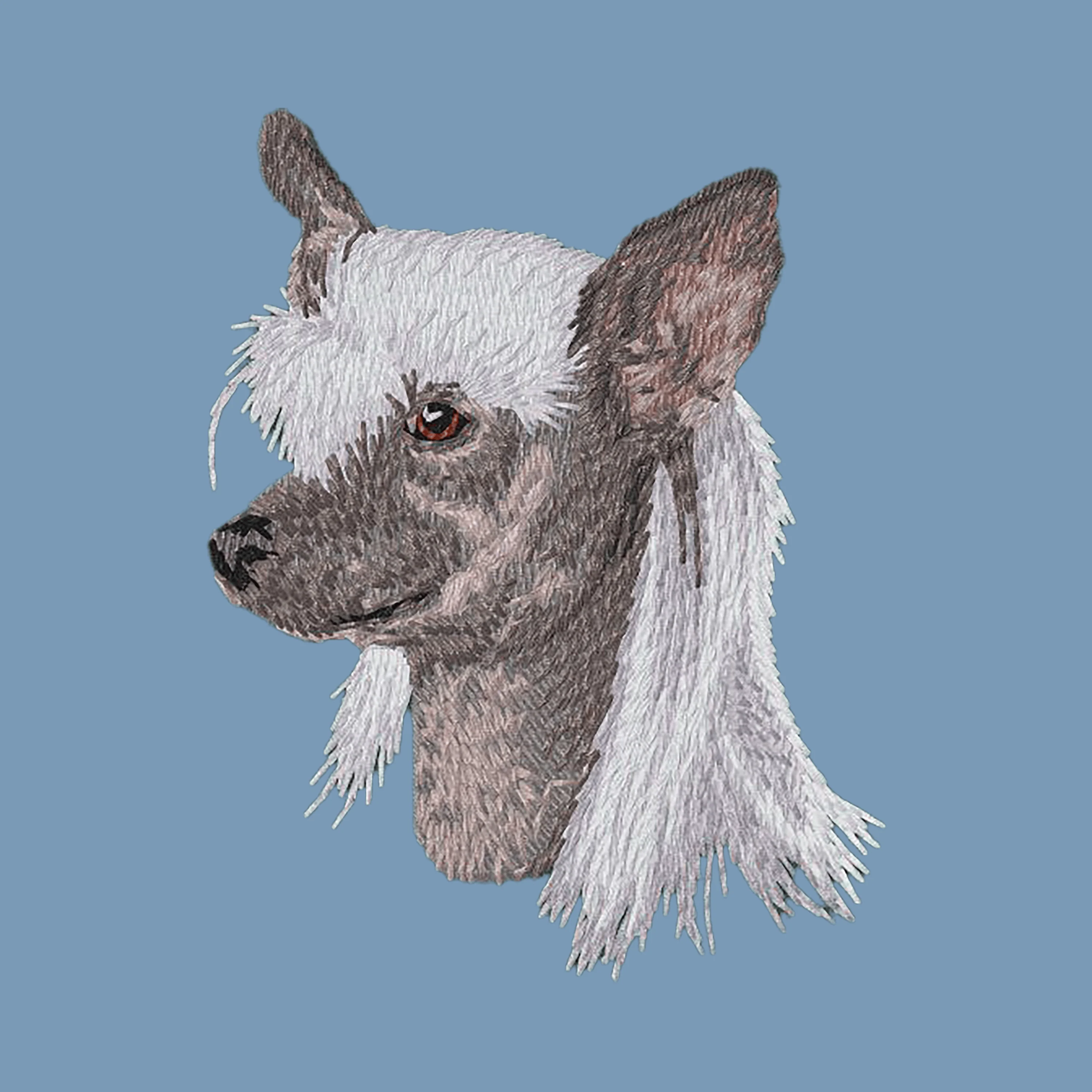 Chinese Crested Embroidered Men's Denim Shirt - Image 2