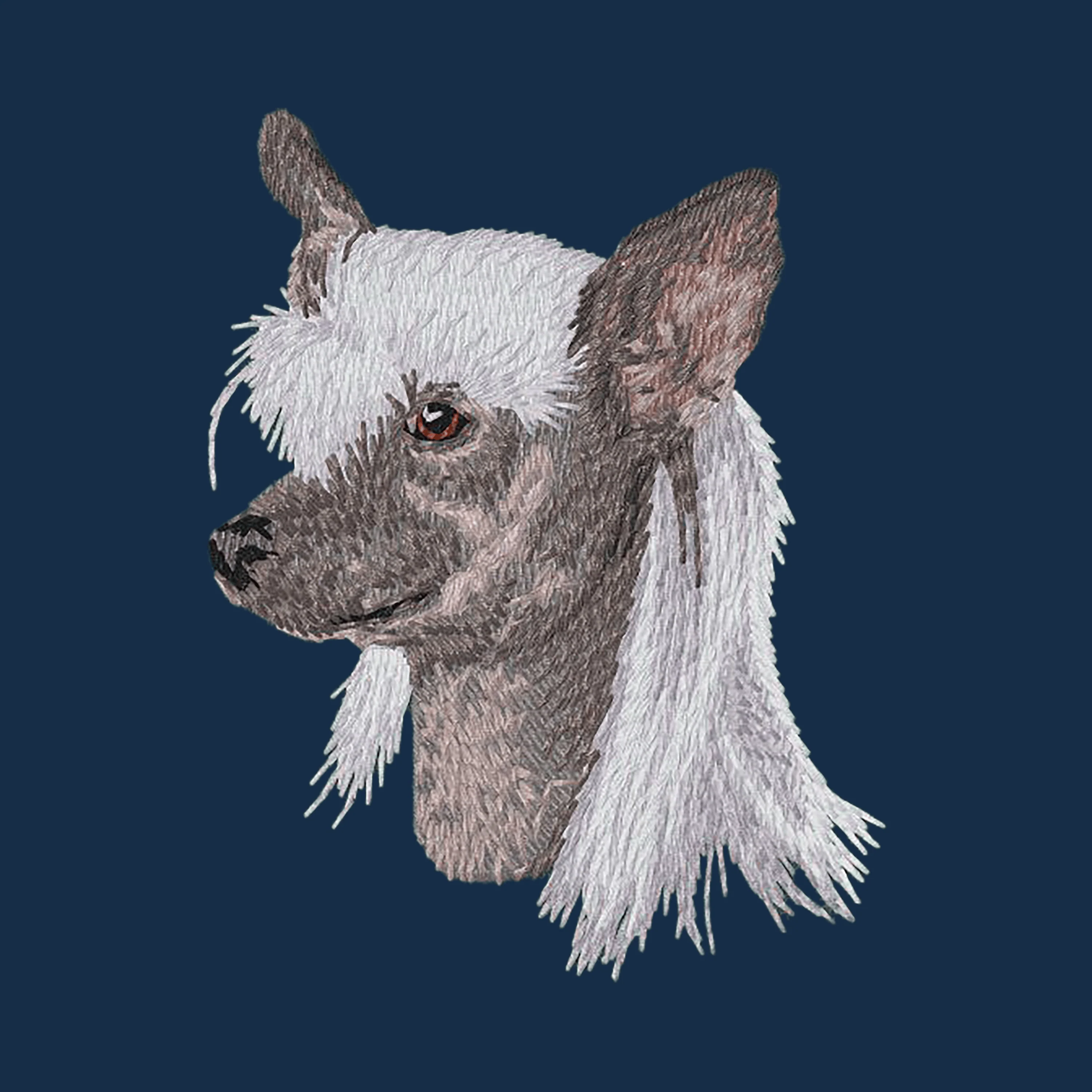 Chinese Crested Embroidered Men's Denim Shirt - Image 4