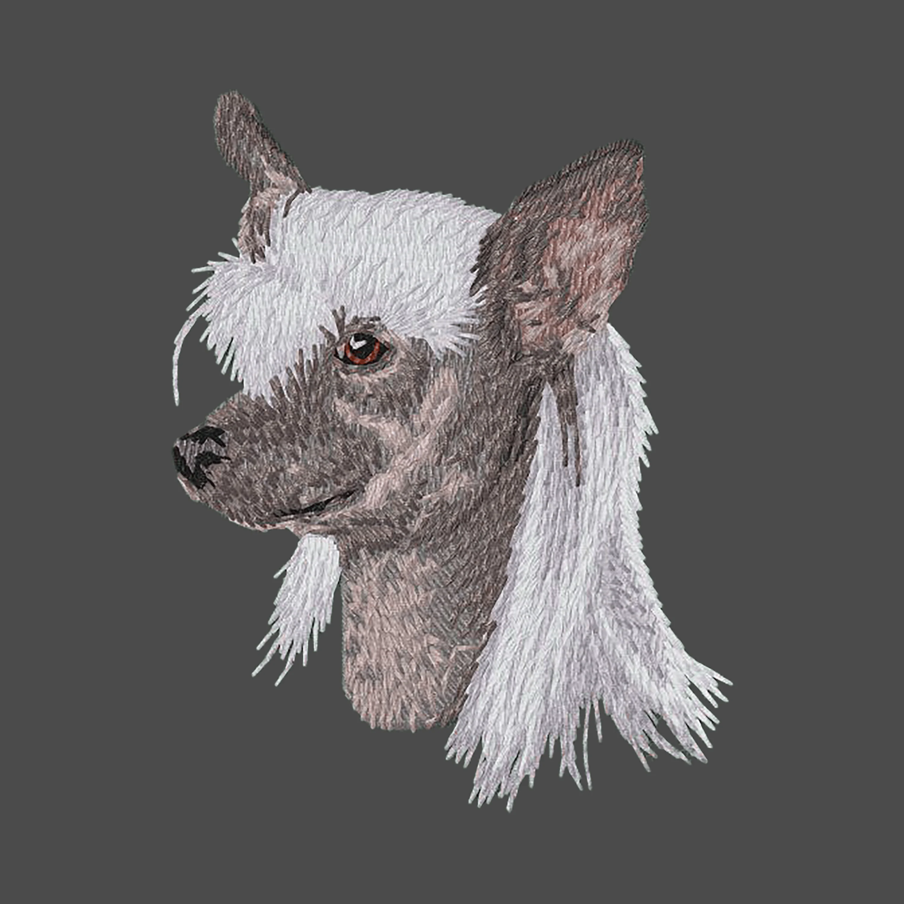 Chinese Crested Embroidered Men's Fleece Jacket - Image 2