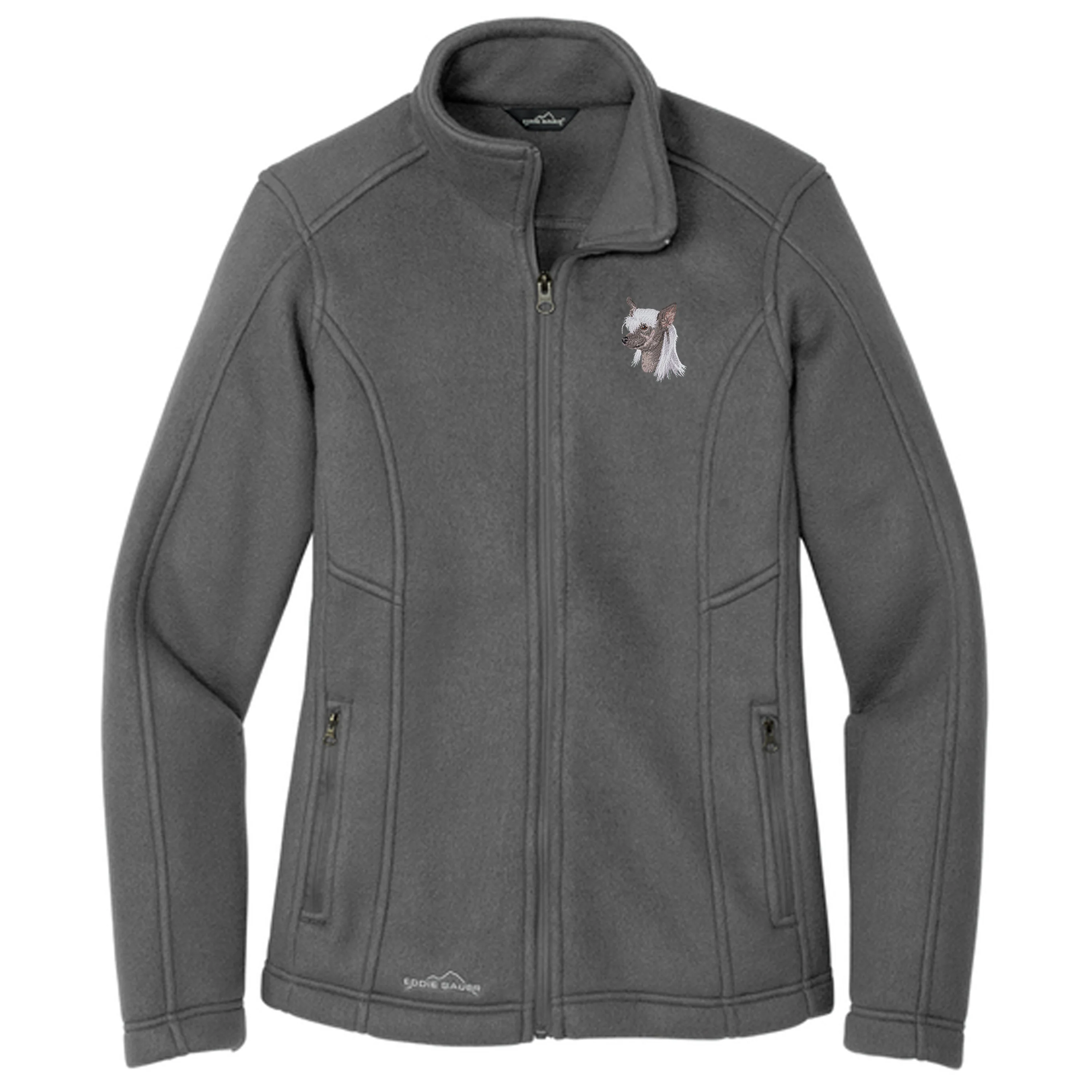 Chinese Crested Embroidered Women's Fleece Jacket