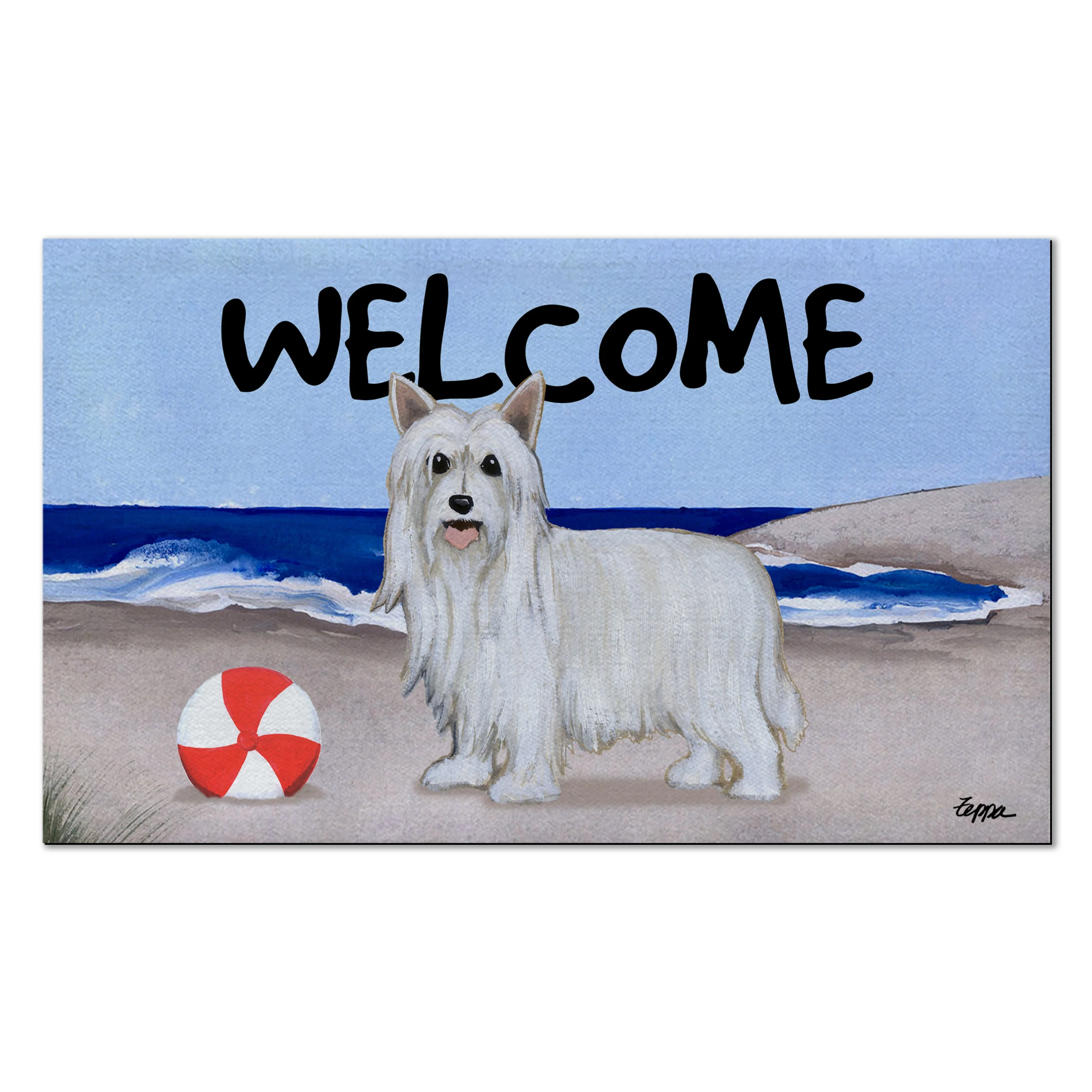 Chinese Crested Powderpuff Welcome Mat - Image 6