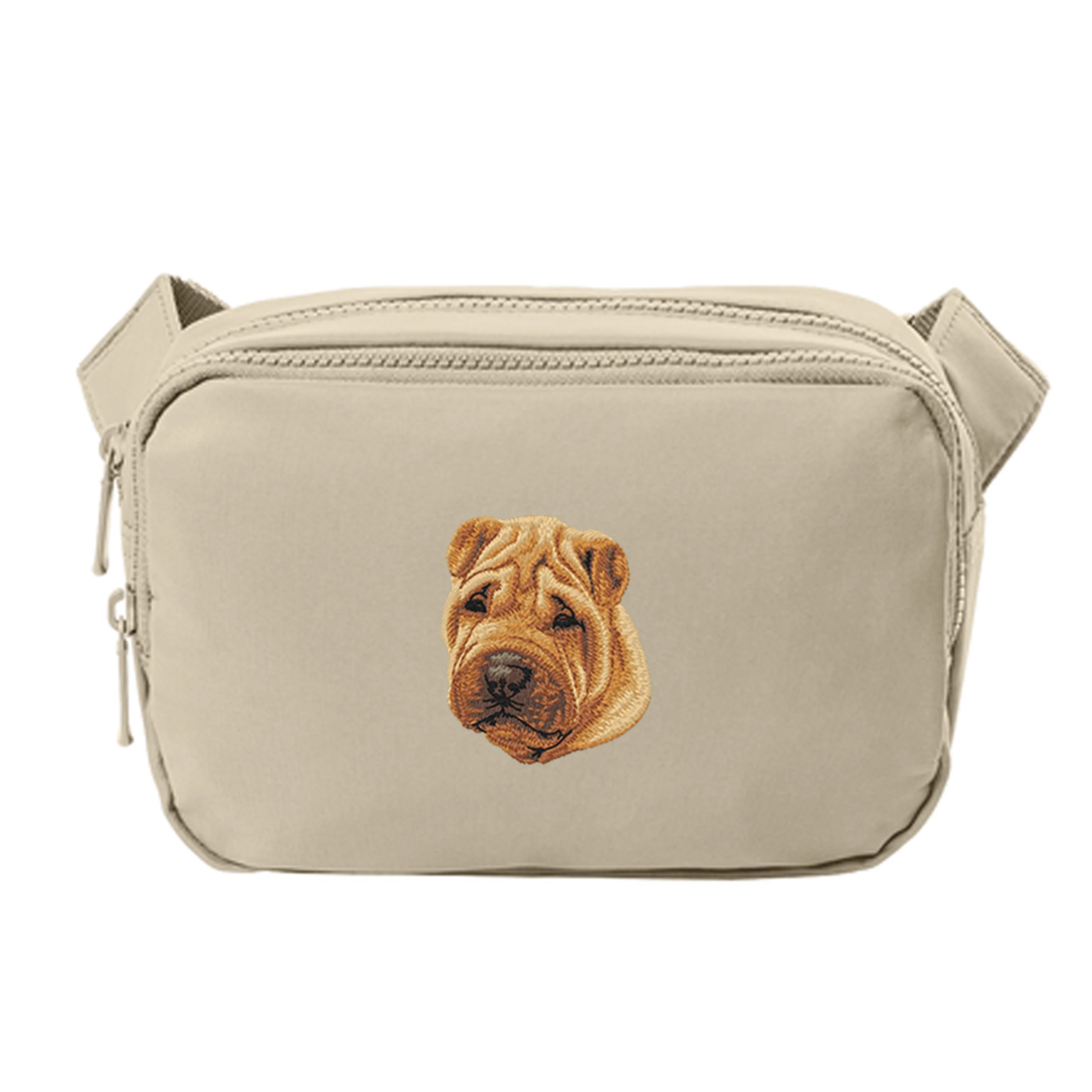 Chinese Shar-Pei Embroidered Crossbody Bag