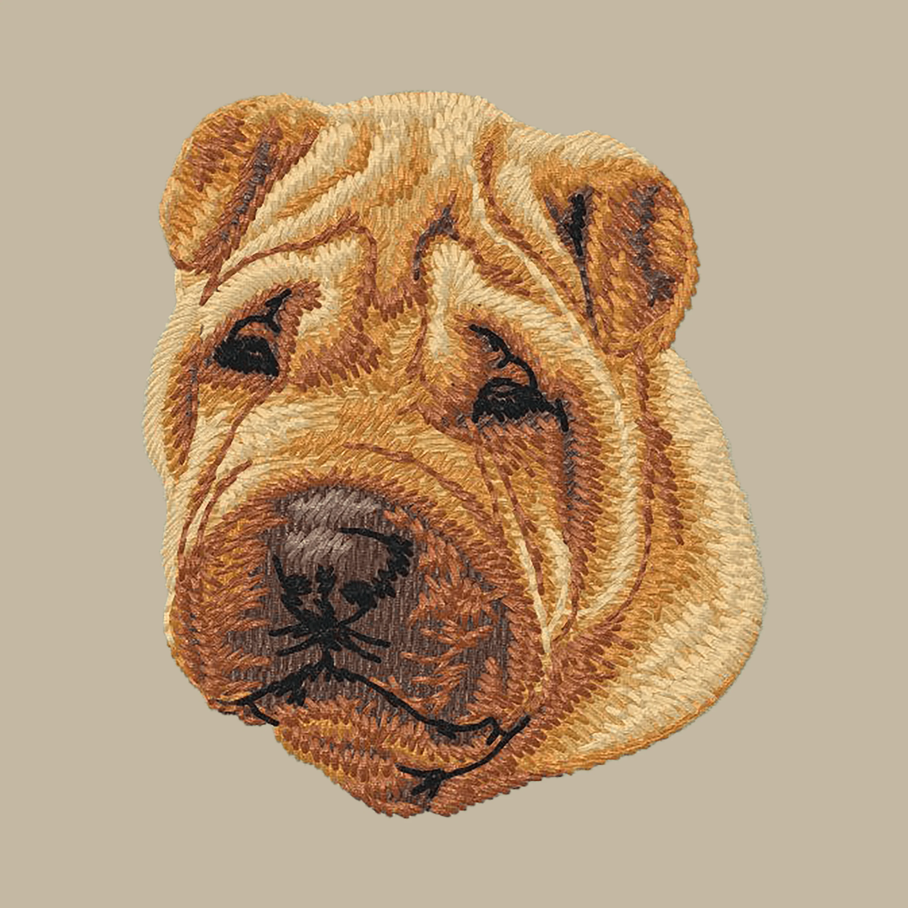 Chinese Shar-Pei Embroidered Crossbody Bag - Image 3