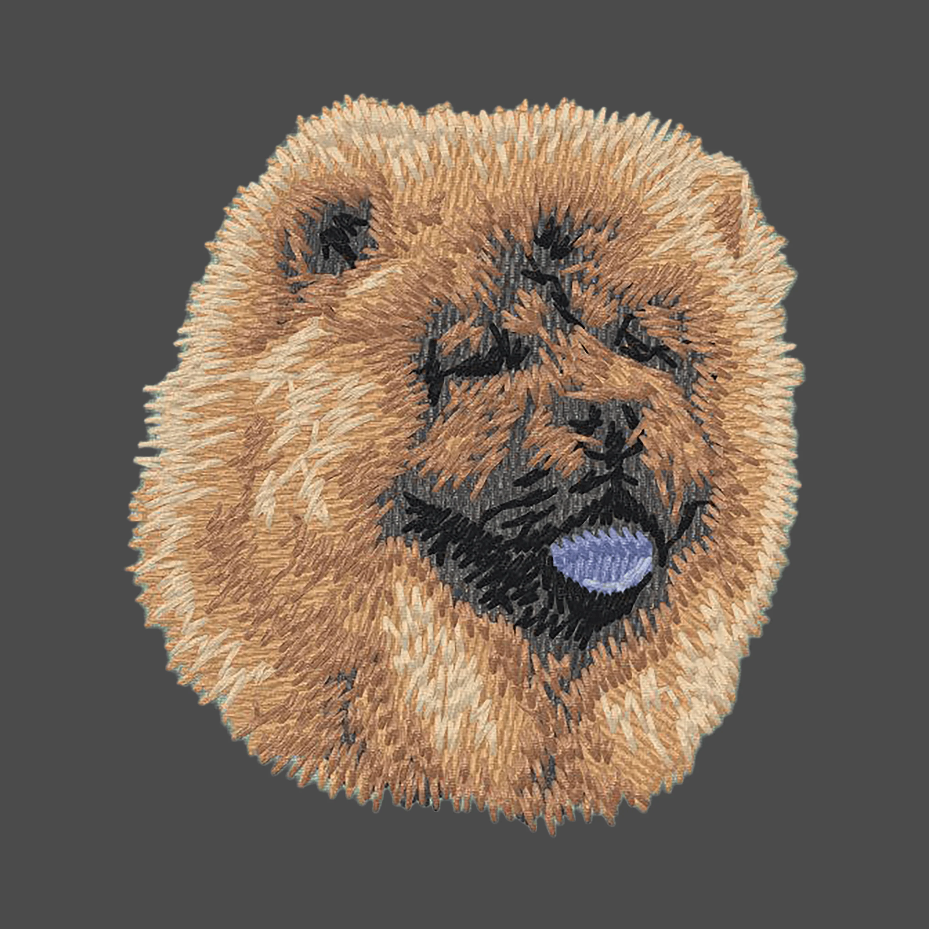 Chow Chow Embroidered Men's Fleece Jacket - Image 2