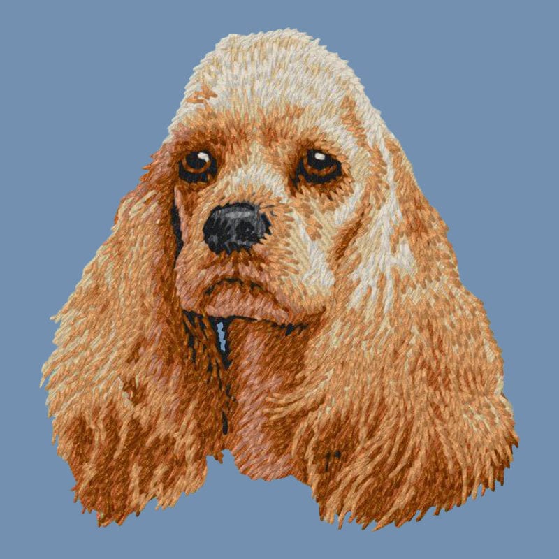 Cocker Spaniel Embroidered Men's Denim Shirt - Image 2