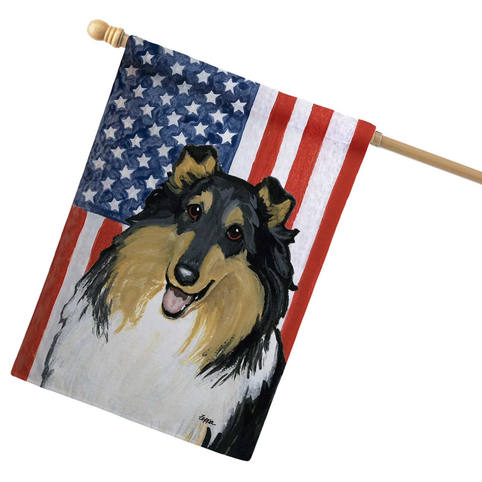 Collie Americana House Flag - Image 2