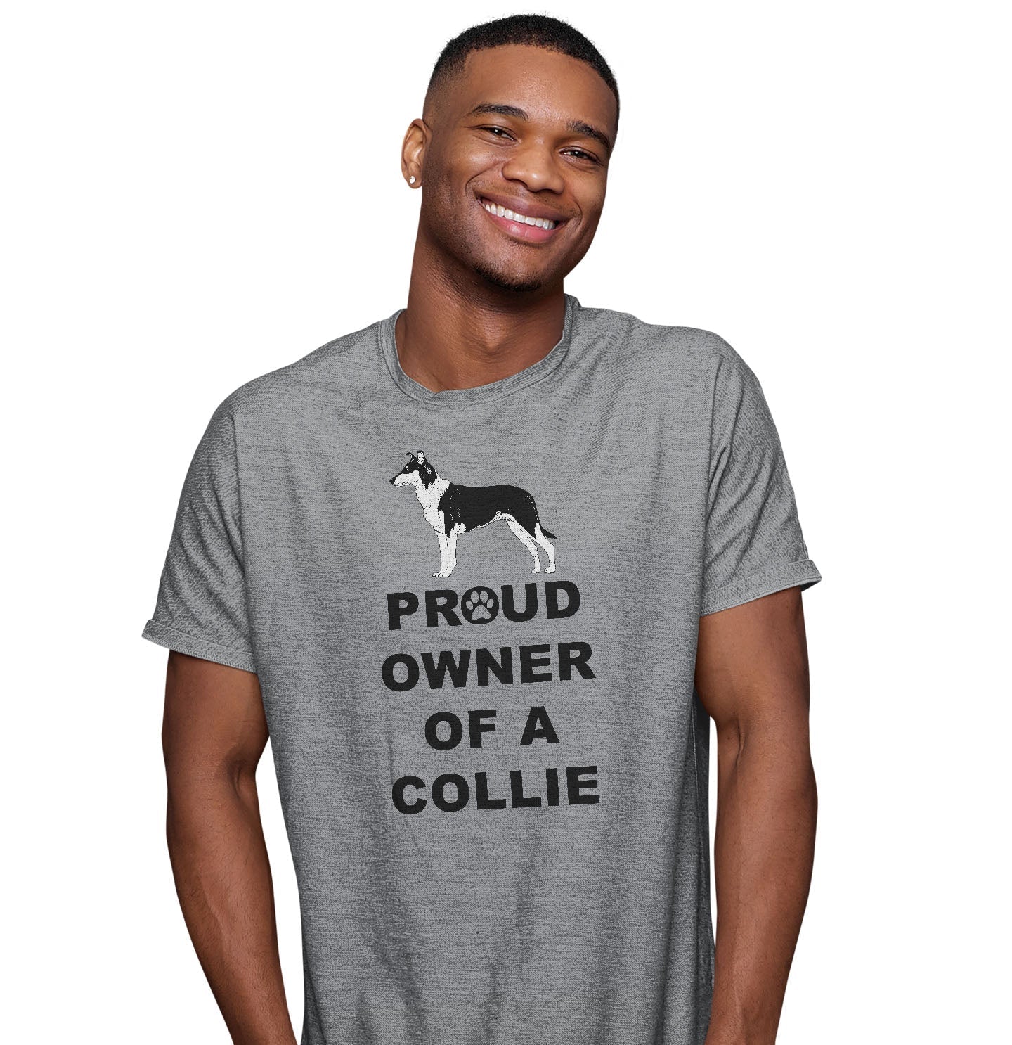 Collie Proud Owner - Adult Unisex T-Shirt - Image 3