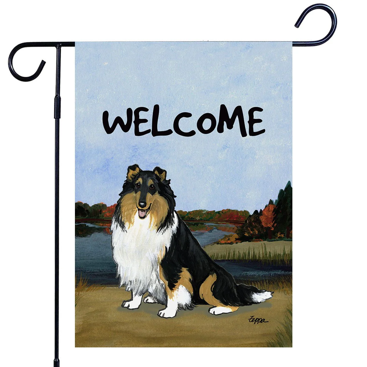 Collie Garden Flag - Image 3